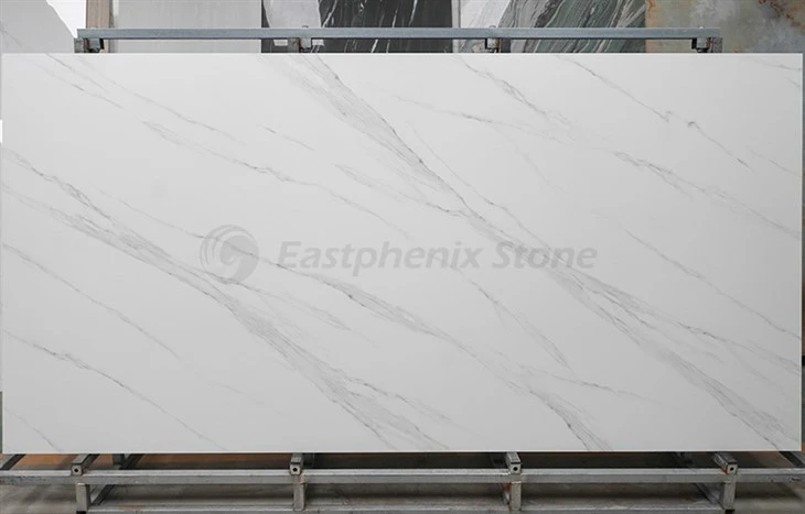 Calizaca White sintered stone marble effect